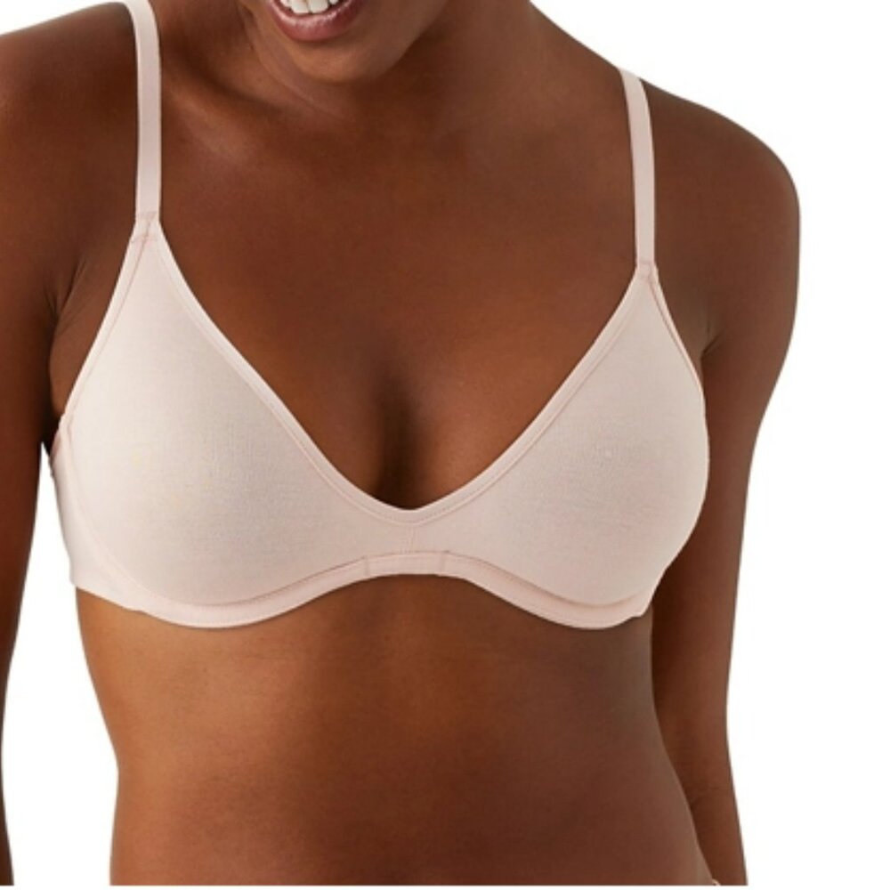 B.Tempted by Wacoal Unlined 2 Clasp Non-Padded Pink Blush Underwire Bra NWT 32DD